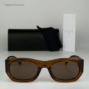 Saint Laurent Men Sunglasses Transparent Brown Rectangle SL713 003 BRAND NEW